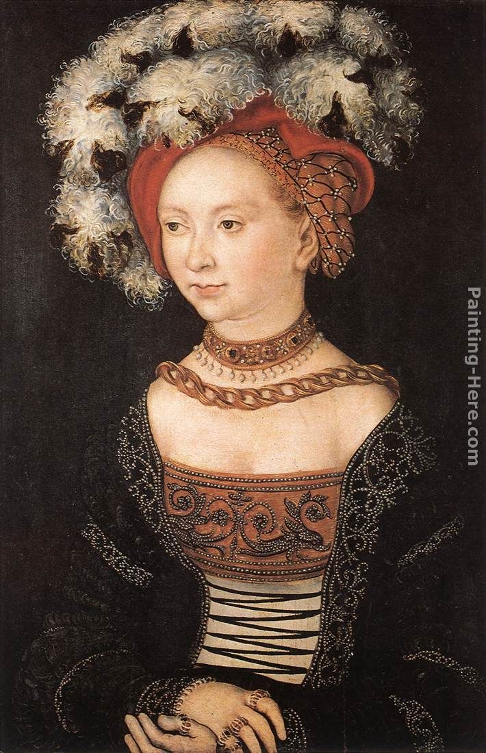 Portrait of a Young Woman painting - Lucas Cranach the Elder Portrait of a Young Woman art painting